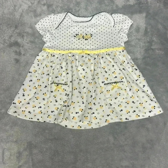 Little Me - floral dress with built in onesie. Size  3 months - Picture 1 of 3